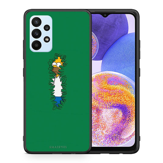 Θήκη Αγίου Βαλεντίνου Samsung A23 Bush Man από τη Smartfits με σχέδιο στο πίσω μέρος και μαύρο περίβλημα | Samsung A23 Bush Man case with colorful back and black bezels