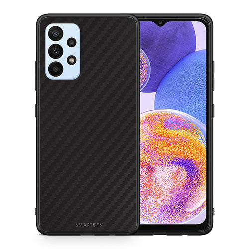 Θήκη Samsung A23 Carbon Black από τη Smartfits με σχέδιο στο πίσω μέρος και μαύρο περίβλημα | Samsung A23 Carbon Black case with colorful back and black bezels