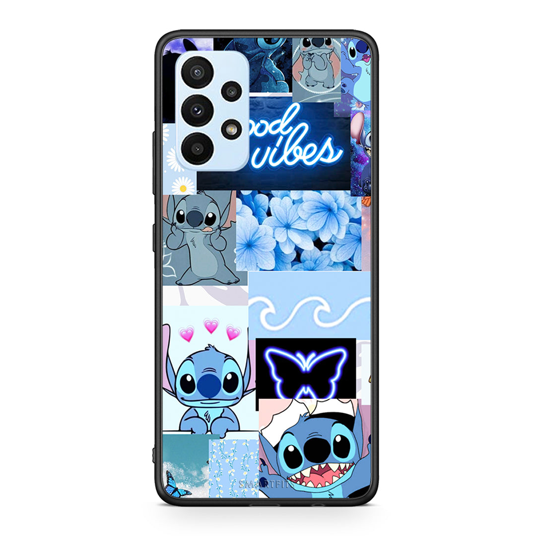 Samsung A23 Collage Good Vibes Θήκη Αγίου Βαλεντίνου από τη Smartfits με σχέδιο στο πίσω μέρος και μαύρο περίβλημα | Smartphone case with colorful back and black bezels by Smartfits