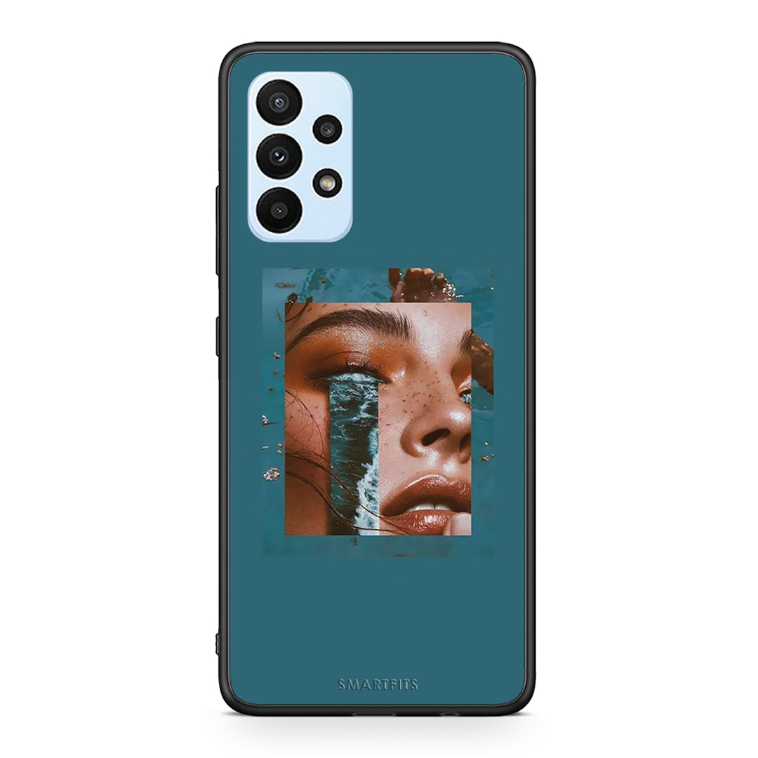 Samsung A23 Cry An Ocean θήκη από τη Smartfits με σχέδιο στο πίσω μέρος και μαύρο περίβλημα | Smartphone case with colorful back and black bezels by Smartfits
