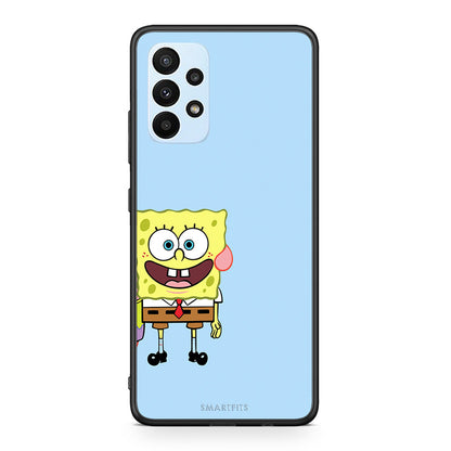 Samsung A23 Friends Bob θήκη από τη Smartfits με σχέδιο στο πίσω μέρος και μαύρο περίβλημα | Smartphone case with colorful back and black bezels by Smartfits