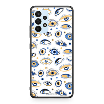 Samsung A23 Ftou Ftou θήκη από τη Smartfits με σχέδιο στο πίσω μέρος και μαύρο περίβλημα | Smartphone case with colorful back and black bezels by Smartfits