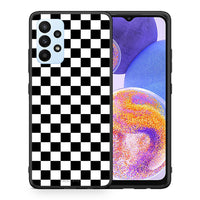 Thumbnail for Θήκη Samsung A23 Squares Geometric από τη Smartfits με σχέδιο στο πίσω μέρος και μαύρο περίβλημα | Samsung A23 Squares Geometric case with colorful back and black bezels