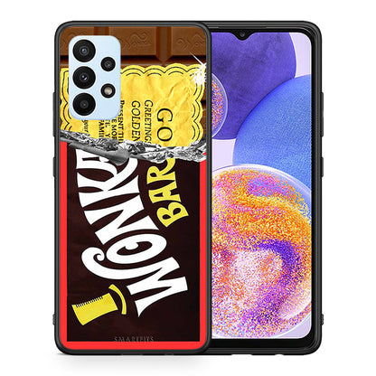 Θήκη Samsung A23 Golden Ticket από τη Smartfits με σχέδιο στο πίσω μέρος και μαύρο περίβλημα | Samsung A23 Golden Ticket case with colorful back and black bezels