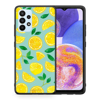 Thumbnail for Θήκη Samsung A23 Lemons από τη Smartfits με σχέδιο στο πίσω μέρος και μαύρο περίβλημα | Samsung A23 Lemons case with colorful back and black bezels