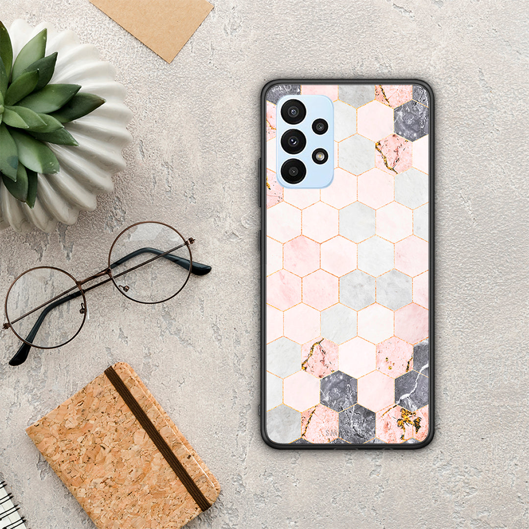 Marble Hexagon Pink - Samsung Galaxy A23 θήκη