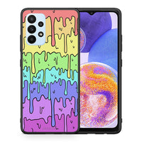 Thumbnail for Θήκη Samsung A23 Melting Rainbow από τη Smartfits με σχέδιο στο πίσω μέρος και μαύρο περίβλημα | Samsung A23 Melting Rainbow case with colorful back and black bezels