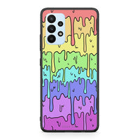 Thumbnail for Samsung A23 Melting Rainbow θήκη από τη Smartfits με σχέδιο στο πίσω μέρος και μαύρο περίβλημα | Smartphone case with colorful back and black bezels by Smartfits