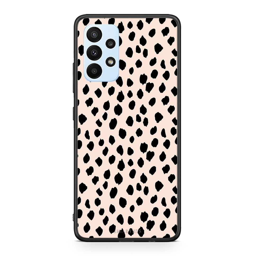 Samsung A23 New Polka Dots θήκη από τη Smartfits με σχέδιο στο πίσω μέρος και μαύρο περίβλημα | Smartphone case with colorful back and black bezels by Smartfits