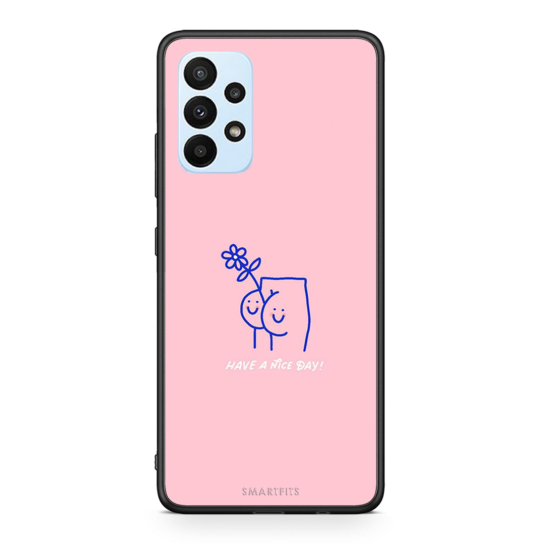 Samsung A23 Nice Day θήκη από τη Smartfits με σχέδιο στο πίσω μέρος και μαύρο περίβλημα | Smartphone case with colorful back and black bezels by Smartfits