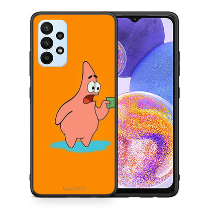 Θήκη Αγίου Βαλεντίνου Samsung A23 No Money 1 από τη Smartfits με σχέδιο στο πίσω μέρος και μαύρο περίβλημα | Samsung A23 No Money 1 case with colorful back and black bezels