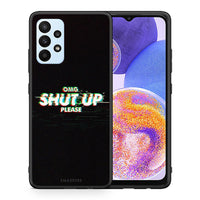 Thumbnail for Θήκη Samsung A23 OMG ShutUp από τη Smartfits με σχέδιο στο πίσω μέρος και μαύρο περίβλημα | Samsung A23 OMG ShutUp case with colorful back and black bezels