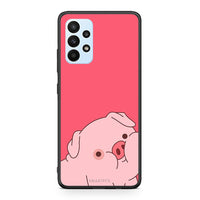 Thumbnail for Samsung A23 Pig Love 1 Θήκη Αγίου Βαλεντίνου από τη Smartfits με σχέδιο στο πίσω μέρος και μαύρο περίβλημα | Smartphone case with colorful back and black bezels by Smartfits