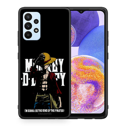 Θήκη Samsung A23 Pirate King από τη Smartfits με σχέδιο στο πίσω μέρος και μαύρο περίβλημα | Samsung A23 Pirate King case with colorful back and black bezels