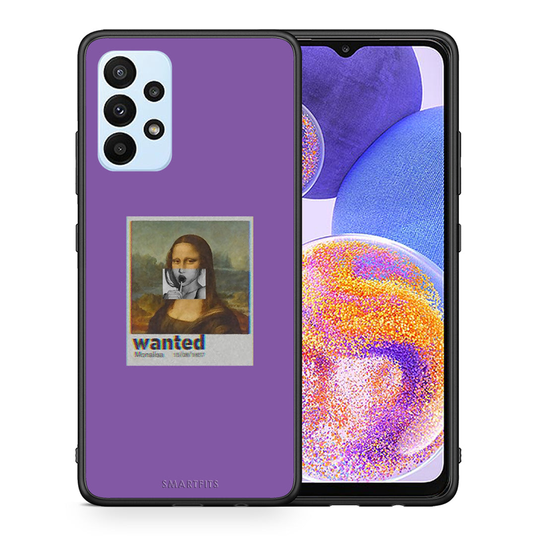 Θήκη Samsung A23 Monalisa Popart από τη Smartfits με σχέδιο στο πίσω μέρος και μαύρο περίβλημα | Samsung A23 Monalisa Popart case with colorful back and black bezels