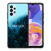 Thumbnail for Θήκη Samsung A23 Breath Quote από τη Smartfits με σχέδιο στο πίσω μέρος και μαύρο περίβλημα | Samsung A23 Breath Quote case with colorful back and black bezels