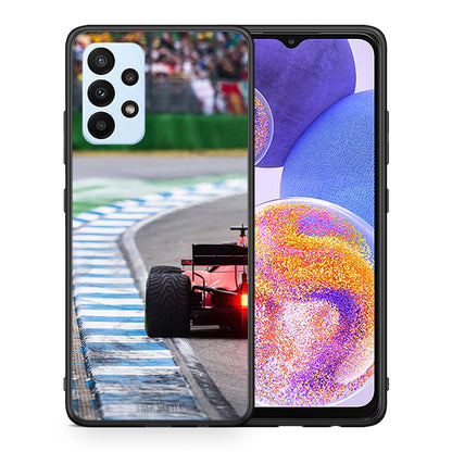 Θήκη Samsung A23 Racing Vibes από τη Smartfits με σχέδιο στο πίσω μέρος και μαύρο περίβλημα | Samsung A23 Racing Vibes case with colorful back and black bezels
