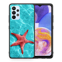 Thumbnail for Θήκη Samsung A23 Red Starfish από τη Smartfits με σχέδιο στο πίσω μέρος και μαύρο περίβλημα | Samsung A23 Red Starfish case with colorful back and black bezels
