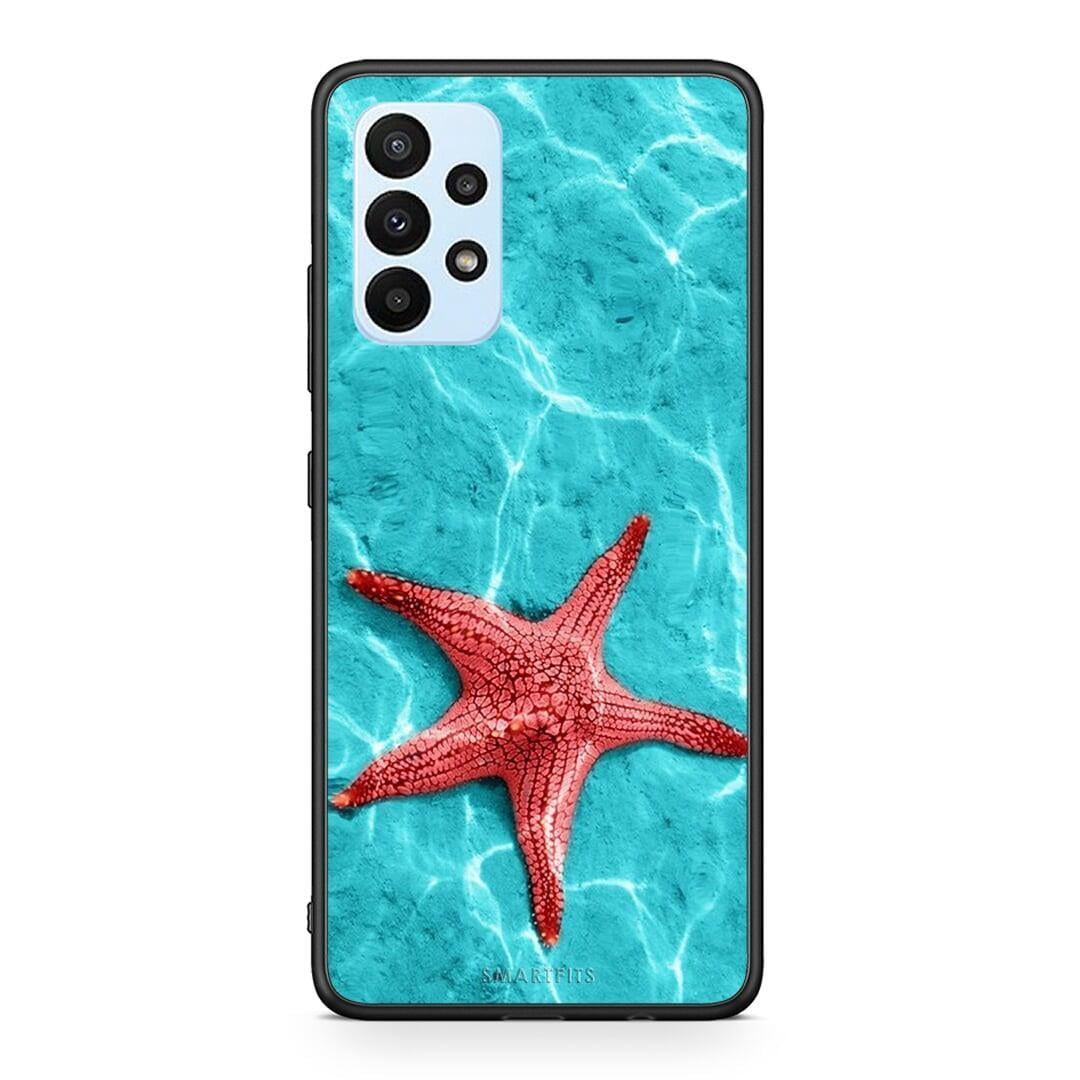 Samsung A23 Red Starfish Θήκη από τη Smartfits με σχέδιο στο πίσω μέρος και μαύρο περίβλημα | Smartphone case with colorful back and black bezels by Smartfits