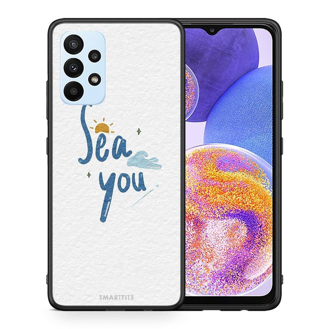 Θήκη Samsung A23 Sea You από τη Smartfits με σχέδιο στο πίσω μέρος και μαύρο περίβλημα | Samsung A23 Sea You case with colorful back and black bezels