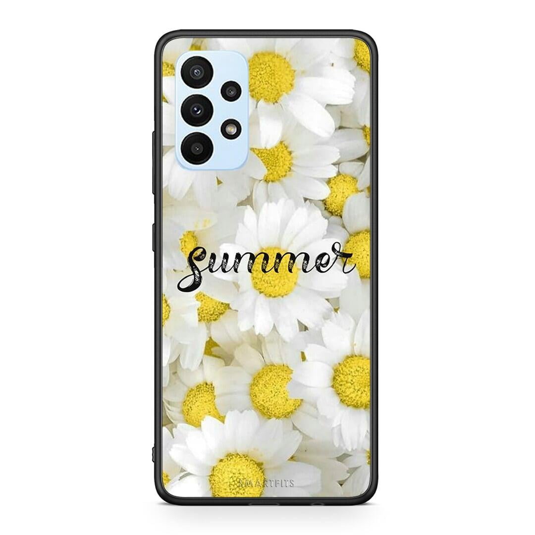 Samsung A23 Summer Daisies Θήκη από τη Smartfits με σχέδιο στο πίσω μέρος και μαύρο περίβλημα | Smartphone case with colorful back and black bezels by Smartfits
