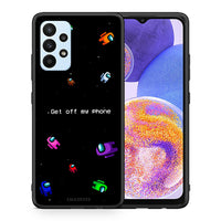 Thumbnail for Θήκη Samsung A23 AFK Text από τη Smartfits με σχέδιο στο πίσω μέρος και μαύρο περίβλημα | Samsung A23 AFK Text case with colorful back and black bezels