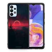 Thumbnail for Θήκη Samsung A23 Sunset Tropic από τη Smartfits με σχέδιο στο πίσω μέρος και μαύρο περίβλημα | Samsung A23 Sunset Tropic case with colorful back and black bezels