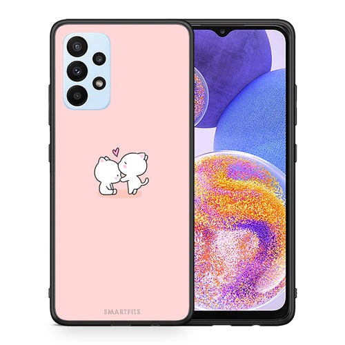 Θήκη Samsung A23 Love Valentine από τη Smartfits με σχέδιο στο πίσω μέρος και μαύρο περίβλημα | Samsung A23 Love Valentine case with colorful back and black bezels