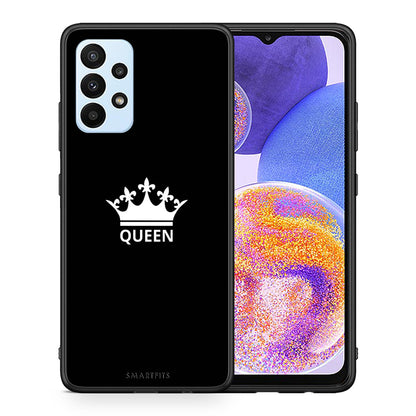Θήκη Samsung A23 Queen Valentine από τη Smartfits με σχέδιο στο πίσω μέρος και μαύρο περίβλημα | Samsung A23 Queen Valentine case with colorful back and black bezels