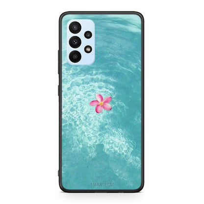 Samsung A23 Water Flower Θήκη από τη Smartfits με σχέδιο στο πίσω μέρος και μαύρο περίβλημα | Smartphone case with colorful back and black bezels by Smartfits
