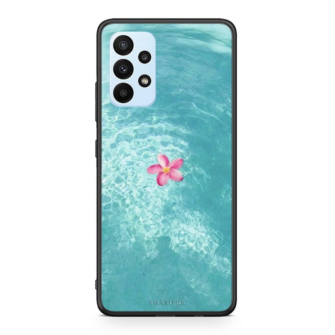 Samsung A23 Water Flower Θήκη από τη Smartfits με σχέδιο στο πίσω μέρος και μαύρο περίβλημα | Smartphone case with colorful back and black bezels by Smartfits