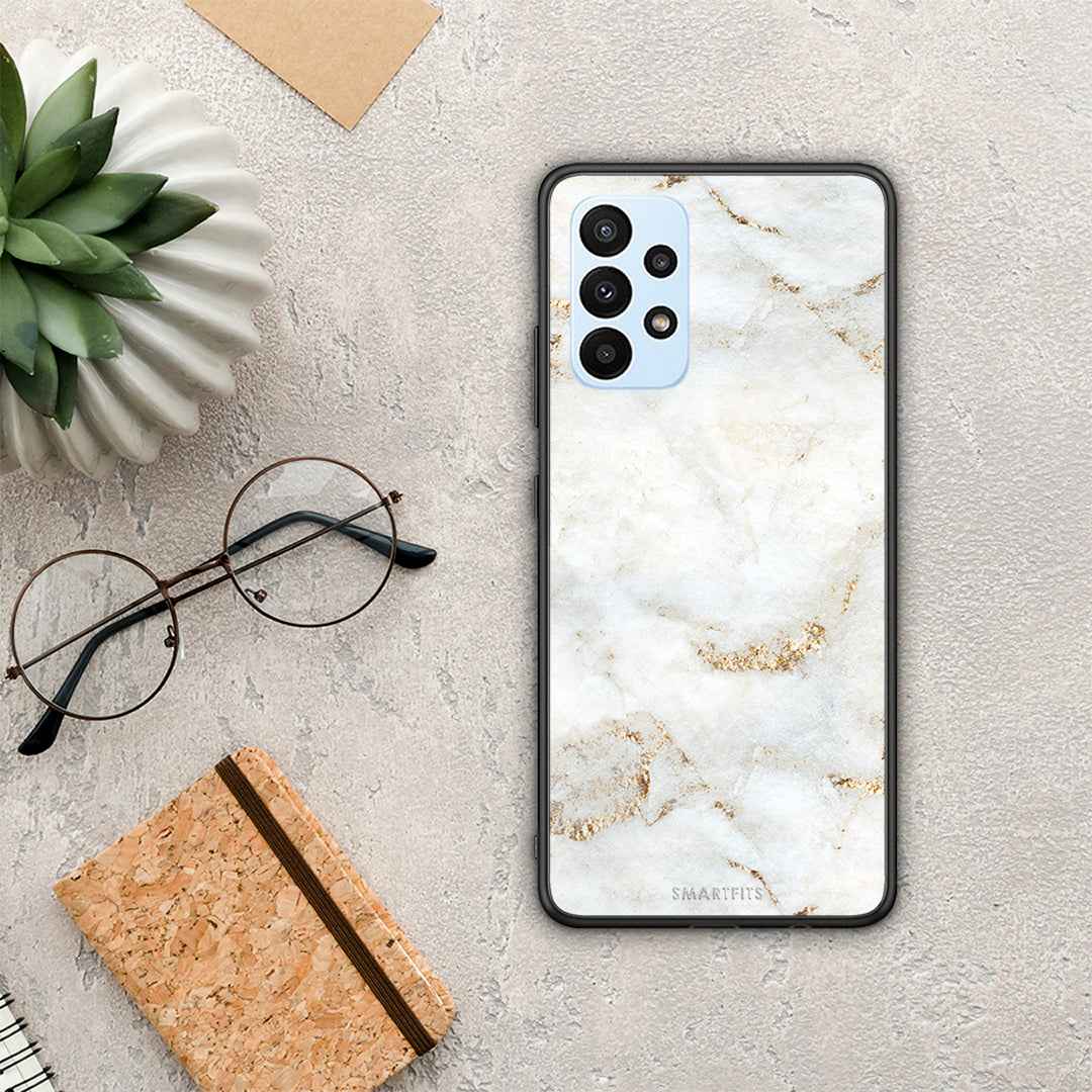 White Gold Marble - Samsung Galaxy A23 θήκη