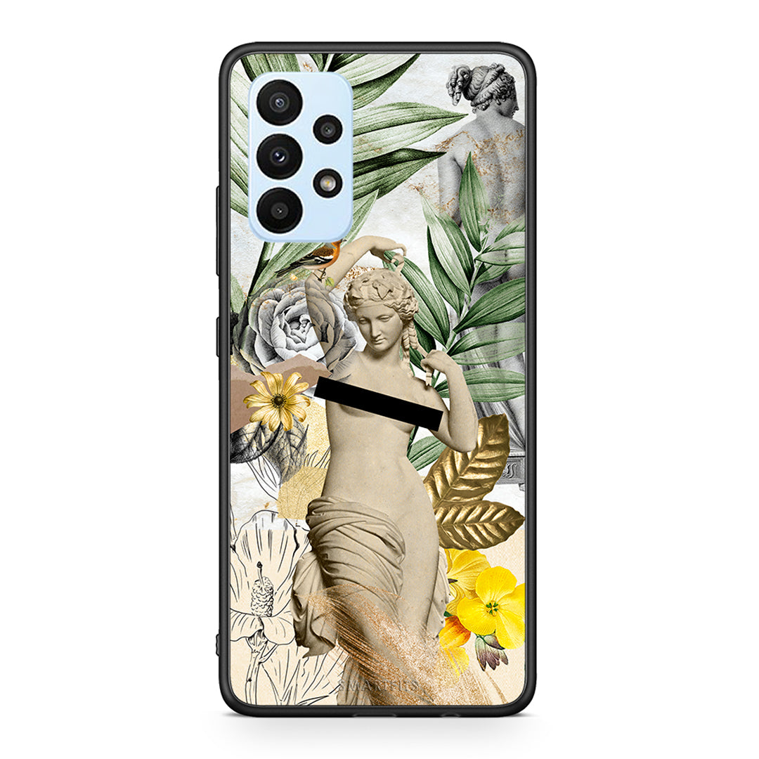 Samsung A23 Woman Statue θήκη από τη Smartfits με σχέδιο στο πίσω μέρος και μαύρο περίβλημα | Smartphone case with colorful back and black bezels by Smartfits