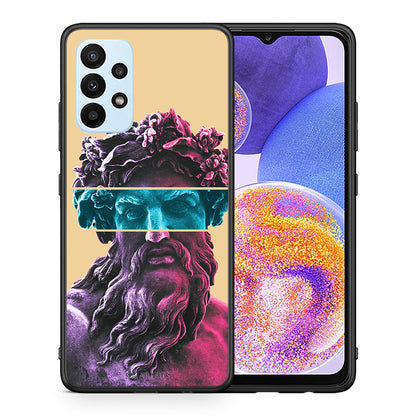 Θήκη Αγίου Βαλεντίνου Samsung A23 Zeus Art από τη Smartfits με σχέδιο στο πίσω μέρος και μαύρο περίβλημα | Samsung A23 Zeus Art case with colorful back and black bezels