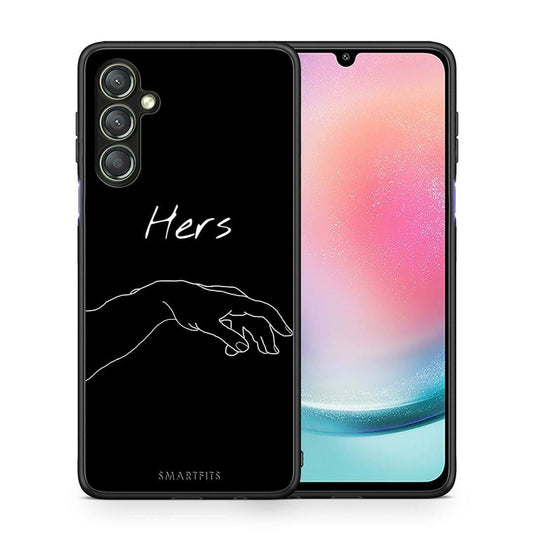 Θήκη Samsung Galaxy A24 4G Aesthetic Love 1 από τη Smartfits με σχέδιο στο πίσω μέρος και μαύρο περίβλημα | Samsung Galaxy A24 4G Aesthetic Love 1 Case with Colorful Back and Black Bezels