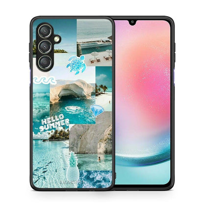 Θήκη Samsung Galaxy A24 4G Aesthetic Summer από τη Smartfits με σχέδιο στο πίσω μέρος και μαύρο περίβλημα | Samsung Galaxy A24 4G Aesthetic Summer Case with Colorful Back and Black Bezels