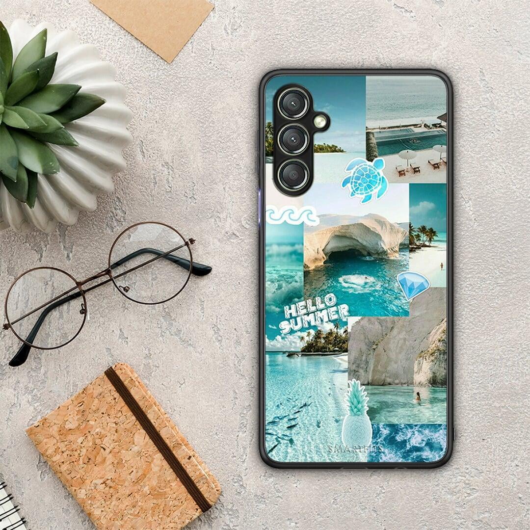 Θήκη Samsung Galaxy A24 4G Aesthetic Summer από τη Smartfits με σχέδιο στο πίσω μέρος και μαύρο περίβλημα | Samsung Galaxy A24 4G Aesthetic Summer Case with Colorful Back and Black Bezels