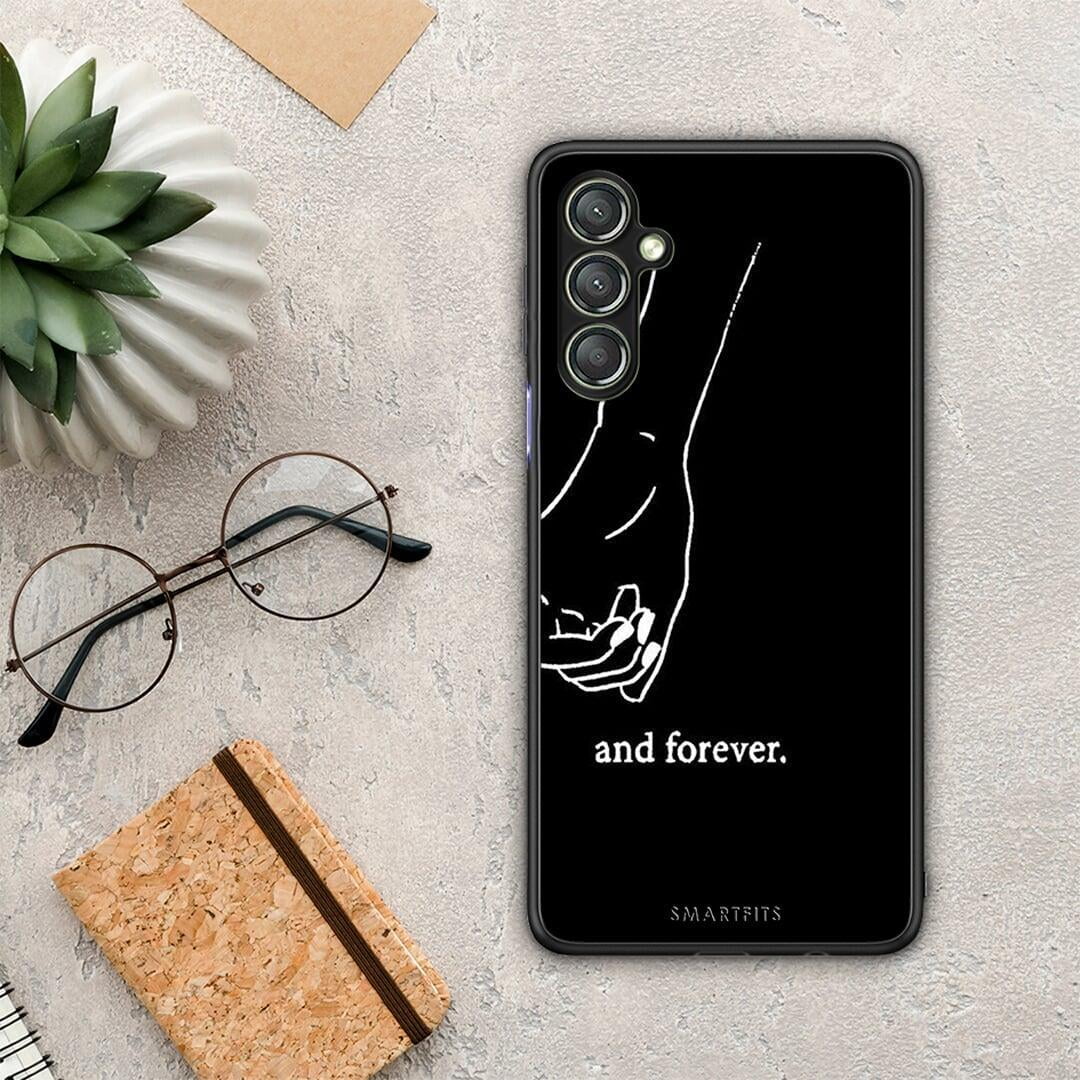 Θήκη Samsung Galaxy A24 4G Always & Forever 2 από τη Smartfits με σχέδιο στο πίσω μέρος και μαύρο περίβλημα | Samsung Galaxy A24 4G Always & Forever 2 Case with Colorful Back and Black Bezels