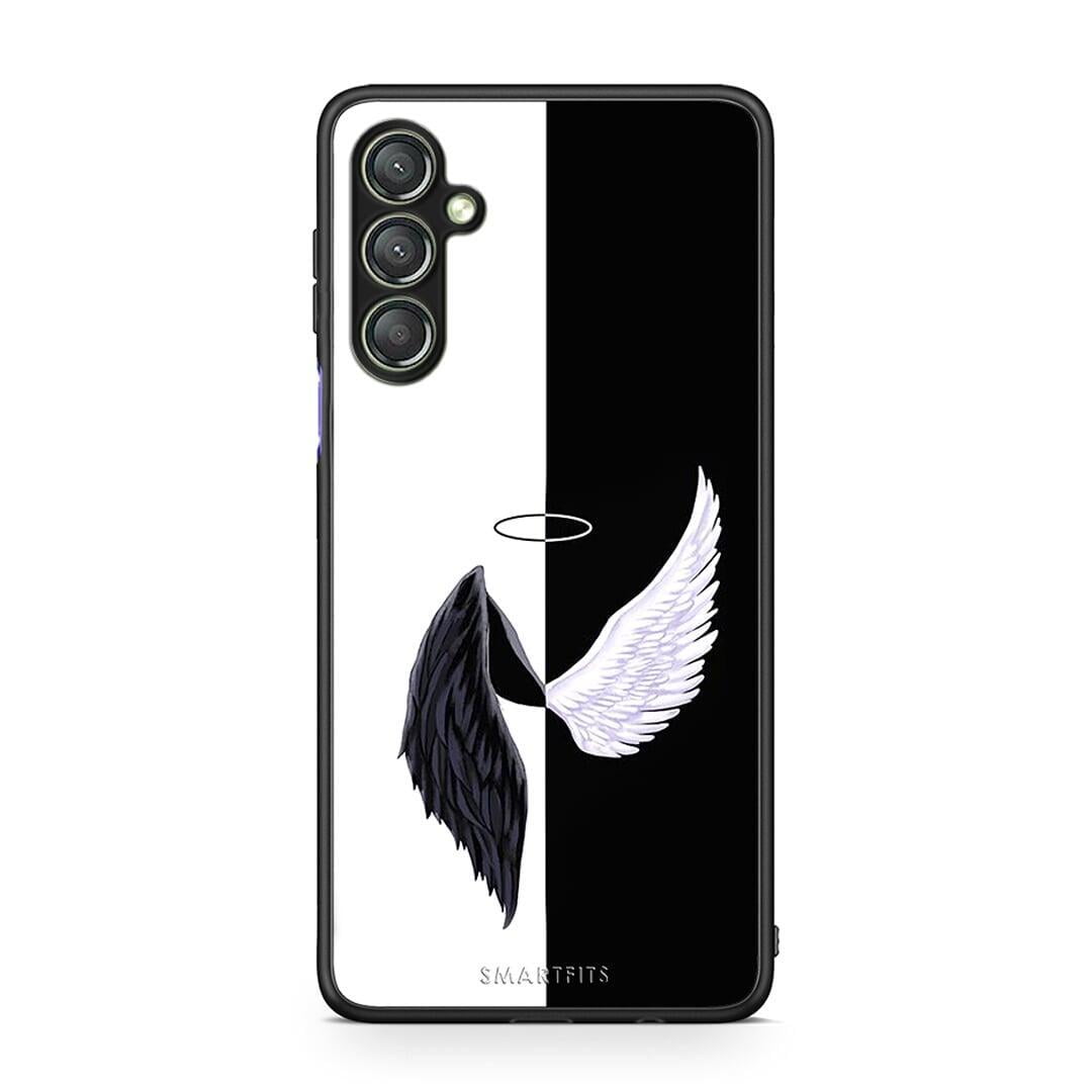 Θήκη Samsung Galaxy A24 4G Angels Demons από τη Smartfits με σχέδιο στο πίσω μέρος και μαύρο περίβλημα | Samsung Galaxy A24 4G Angels Demons Case with Colorful Back and Black Bezels