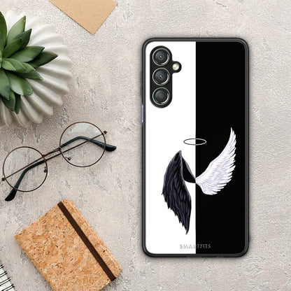 Θήκη Samsung Galaxy A24 4G Angels Demons από τη Smartfits με σχέδιο στο πίσω μέρος και μαύρο περίβλημα | Samsung Galaxy A24 4G Angels Demons Case with Colorful Back and Black Bezels