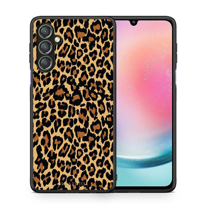 Θήκη Samsung Galaxy A24 4G Animal Leopard από τη Smartfits με σχέδιο στο πίσω μέρος και μαύρο περίβλημα | Samsung Galaxy A24 4G Animal Leopard Case with Colorful Back and Black Bezels