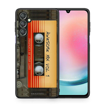Θήκη Samsung Galaxy A24 4G Awesome Mix από τη Smartfits με σχέδιο στο πίσω μέρος και μαύρο περίβλημα | Samsung Galaxy A24 4G Awesome Mix Case with Colorful Back and Black Bezels