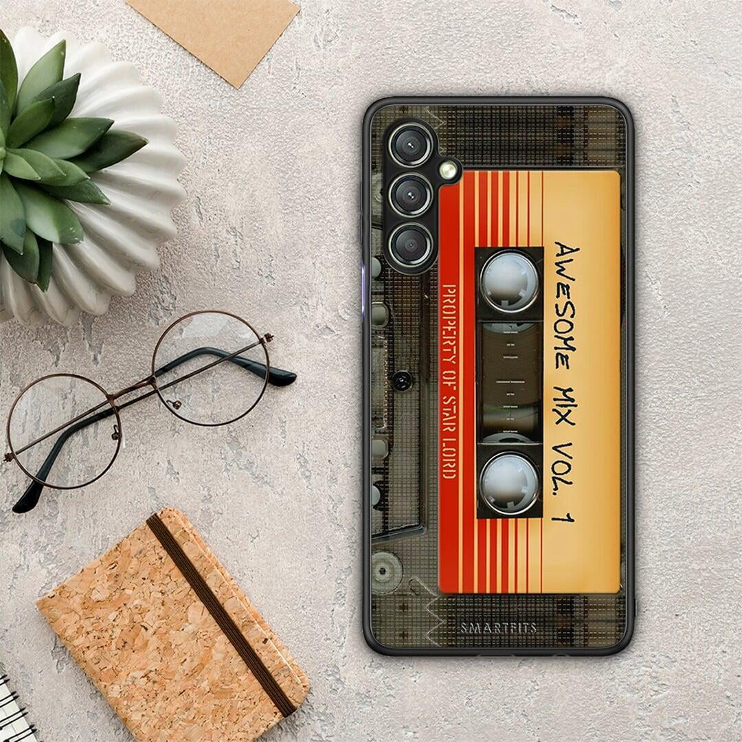 Θήκη Samsung Galaxy A24 4G Awesome Mix από τη Smartfits με σχέδιο στο πίσω μέρος και μαύρο περίβλημα | Samsung Galaxy A24 4G Awesome Mix Case with Colorful Back and Black Bezels