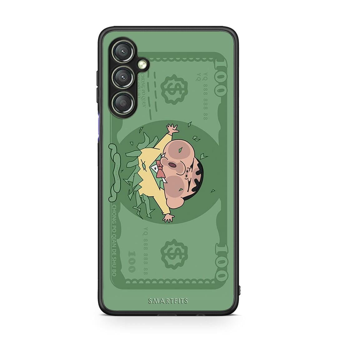 Θήκη Samsung Galaxy A24 4G Big Money από τη Smartfits με σχέδιο στο πίσω μέρος και μαύρο περίβλημα | Samsung Galaxy A24 4G Big Money Case with Colorful Back and Black Bezels