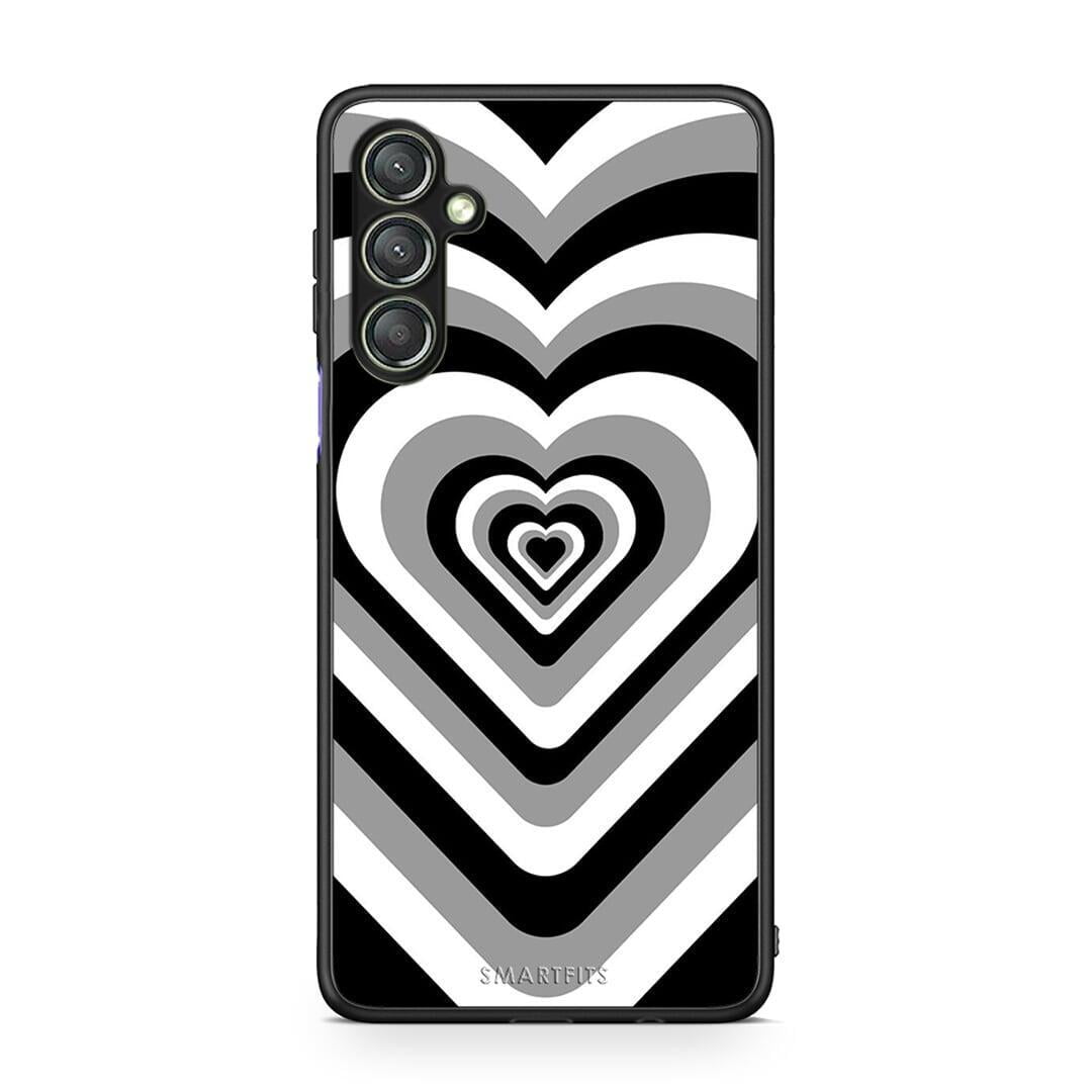 Θήκη Samsung Galaxy A24 4G Black Hearts από τη Smartfits με σχέδιο στο πίσω μέρος και μαύρο περίβλημα | Samsung Galaxy A24 4G Black Hearts Case with Colorful Back and Black Bezels