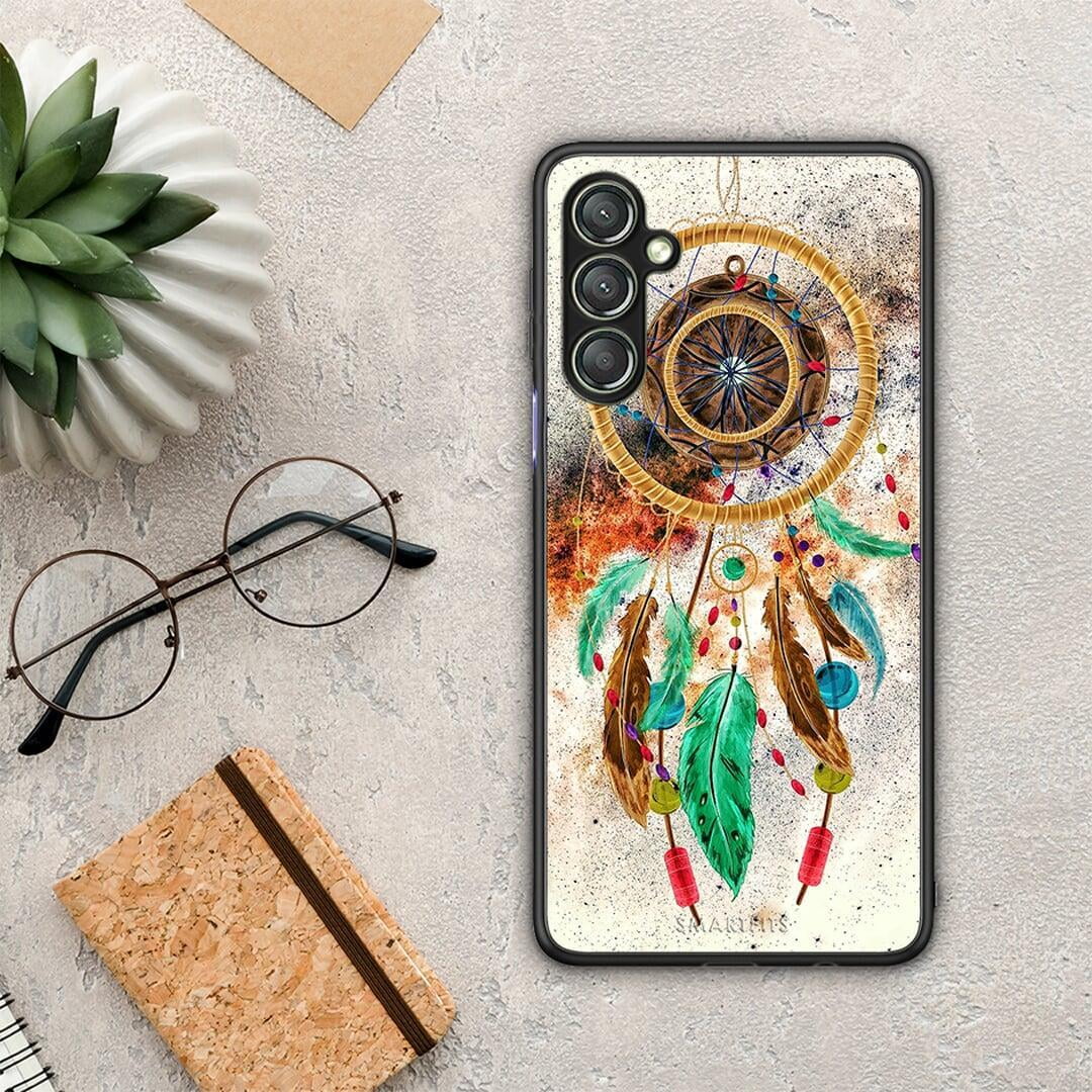 Θήκη Samsung Galaxy A24 4G Boho DreamCatcher από τη Smartfits με σχέδιο στο πίσω μέρος και μαύρο περίβλημα | Samsung Galaxy A24 4G Boho DreamCatcher Case with Colorful Back and Black Bezels