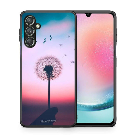 Θήκη Samsung Galaxy A24 4G Boho Wish από τη Smartfits με σχέδιο στο πίσω μέρος και μαύρο περίβλημα | Samsung Galaxy A24 4G Boho Wish Case with Colorful Back and Black Bezels