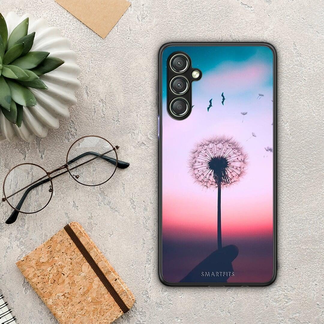 Θήκη Samsung Galaxy A24 4G Boho Wish από τη Smartfits με σχέδιο στο πίσω μέρος και μαύρο περίβλημα | Samsung Galaxy A24 4G Boho Wish Case with Colorful Back and Black Bezels