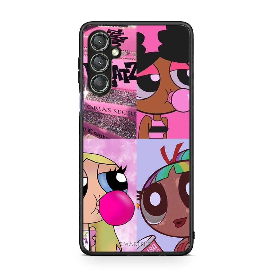 Θήκη Samsung Galaxy A24 4G Bubble Girls από τη Smartfits με σχέδιο στο πίσω μέρος και μαύρο περίβλημα | Samsung Galaxy A24 4G Bubble Girls Case with Colorful Back and Black Bezels