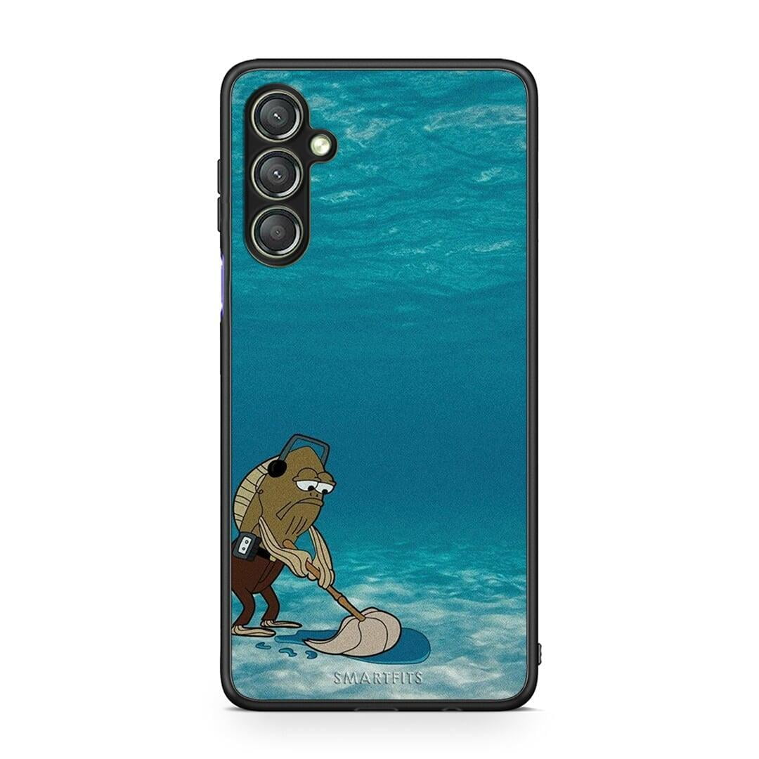 Θήκη Samsung Galaxy A24 4G Clean The Ocean από τη Smartfits με σχέδιο στο πίσω μέρος και μαύρο περίβλημα | Samsung Galaxy A24 4G Clean The Ocean Case with Colorful Back and Black Bezels
